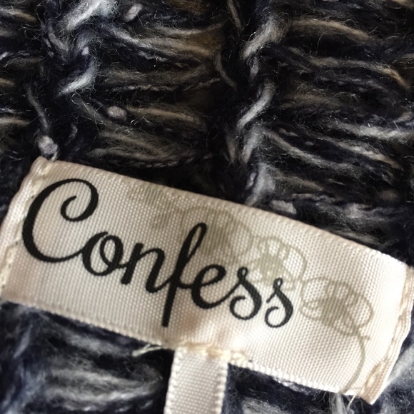 NWT Confess 2X Navy Blue Long Cardigan Sweater - Picture 5 of 6